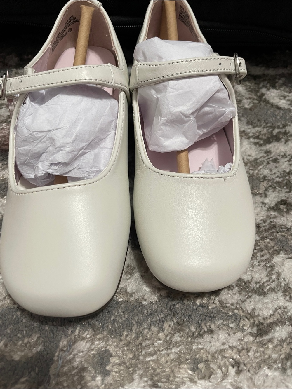 Kids Nina White Bonnett Mary Jane Dress Shoes